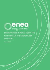 Energy Access in rural Togo: the relevance of the energy kiosk solution